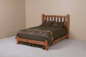 Hickory Jack Sawtooth Hickory Bed w/Low Profile Footboard by Viking Log Furniture