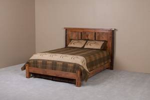 Rocky Creek Sawtooth Hickory Bed w/Low Profile Footboard by Viking Log Furniture