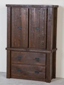 Barnwood 2 Drawer Armoire by Viking Log Furniture