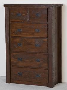 Barnwood Dark 6 Drawer Chest by Viking Log Furniture