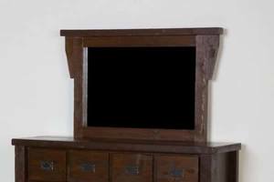 Barnwood Chesser Mirror by Viking Log Furniture