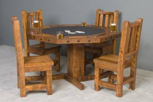 Barnwood Poker Table by Viking Log Furniture