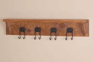 Barnwood Coat Rack w/Shelf by Viking Log Furniture