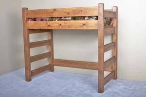 Barnwood Dark Loft Bed by Viking Log Furniture