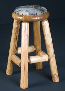 Northwoods Cushion Seat Pub Stool 30" by Viking Log Furniture