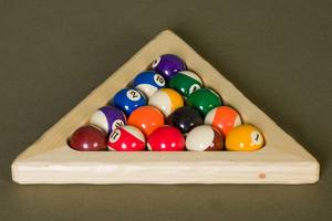 Log Pool Ball Triangle by Viking Log Furniture