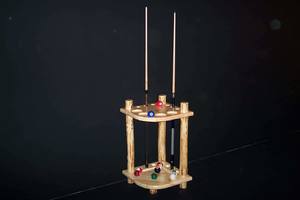 Log Klondike Clear Corner Cue Rack by Viking Log Furniture