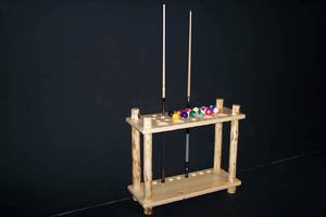 Log Klondike Clear Floor Cue Rack by Viking Log Furniture