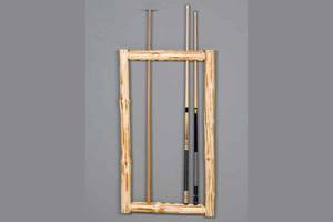 Log Klondike Clear Wall Framed Cue Rack by Viking Log Furniture