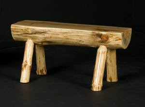 Half 24" Log Bench by Viking Log Furniture