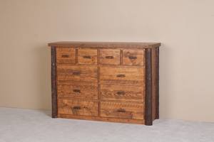 Sawtooth Hickory Honey Pine 10 Drawer Chesser by Viking Log Furniture
