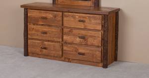 Sawtooth Hickory Honey Pine 6 Drawer Dresser by Viking Log Furniture