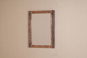 Sawtooth Hickory Honey Pine Wall Mirror by Viking Log Furniture