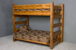 Barnwood Twin over Futon Bunk Bed by Viking Log Furniture
