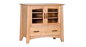 Willow 34 Inch Deluxe Media Cabinet Natural by Comfort Pure