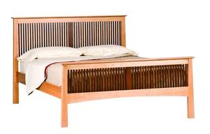 Willow Heritage Natural Platform Bed w/Walnut Spindles by Comfort Pure