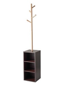 Walnut Hutch Storage Coat Rack by Adesso Furniture