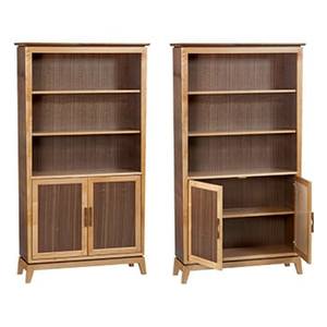 Addison 72"H x 39"W Bookcase w/Doors, Duet by Whittier Wood Furniture