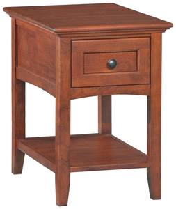 McKenzie Chair Side Table, Glazed Antique Cherry by Wittier Wood Furniture
