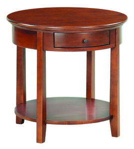 McKenzie Round End Table (26"D), Glazed Antique Cherry by Whittier Wood Furniture
