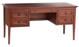 McKenzie 4-Drawer Desk, Glazed Antique Cherry by Wittier Wood Furniture