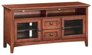 McKenzie 54"W Sound Bar Media Console, Glazed Antique Cherry by Whittier Wood Furniture