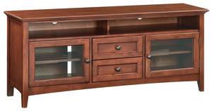 McKenzie 64"W Sound Bar Media Console, Glazed Antique Cherry by Whittier Wood Furniture