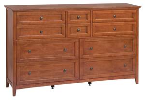 McKenzie 75"W Master Dresser, Glazed Antique Cherry by Whittier Wood Furniture