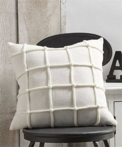 White Pillow w/Raised Stripe Pattern by Prestige Furnishings