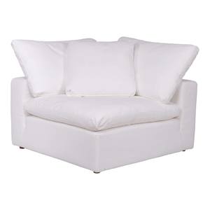 Clay Corner Chair Livesmart Fabric White by Moe's Home Collection