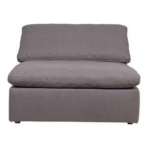 Clay Slipper Chair Livesmart Fabric Light Grey by Moe's Home Collection