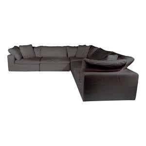 Clay Classic L Modular Sectional Livesmart Fabric Light Grey by Moe's Home Collection