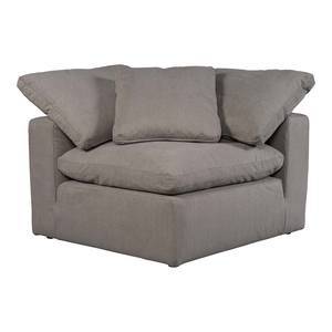 Terra Condo Corner Chair Livesmart Fabric Light Grey by Moe's Home Collection
