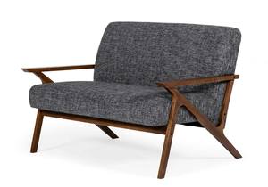 Modrest Candea - Mid-Century Walnut and Grey Loveseat by VIG Furniture