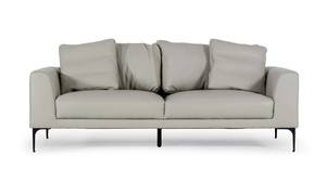 Divani Casa Jacoba - Modern Light Grey Leather Sofa by VIG Furniture