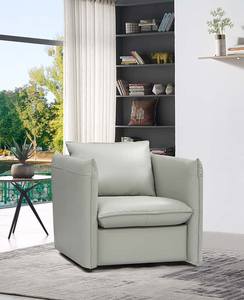 Divani Casa Tamworth Modern Grey Leather Swivel Chair by VIG Furniture