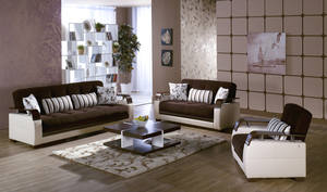 [Floor Sample] Natural Colins Brown Sofa, LoveSeat Set by Bellona