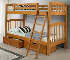 Phoenix Bunk Bed w/Short Ladder Pecan by Innovations