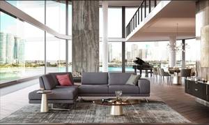 Coronelli Collezioni Mood - Contemporary Blue LAF Chaise Sectional Sofa by VIG Furniture
