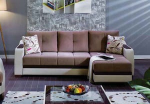 Ultra Optimum Brown Sectional Sofa by Bellona
