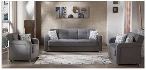 Vision Diego Gray Sofa, Love & Chair Set by Bellona