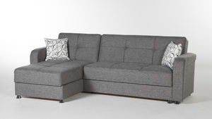 Aura Diego Gray Sectional Sofa by Bellona