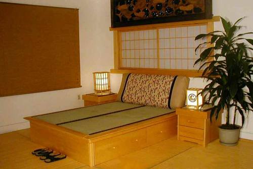 Java Deluxe Tatami Platform Bed  with Storage Drawers by Prestige
