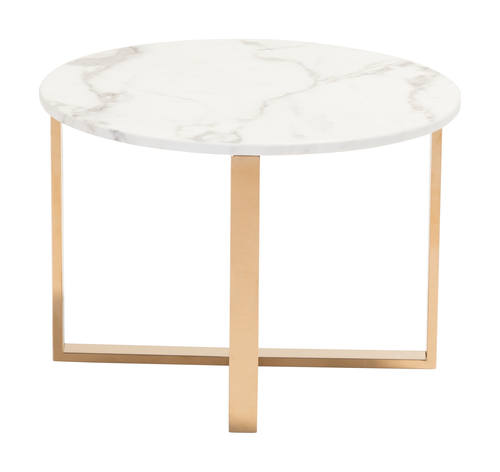 Globe End Table Stone & Gold by Zuo Modern