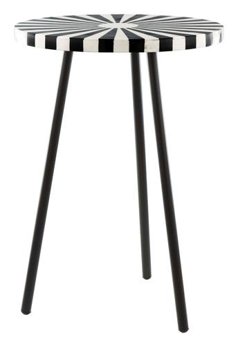 Flare Side Table Black & White by Zuo Modern