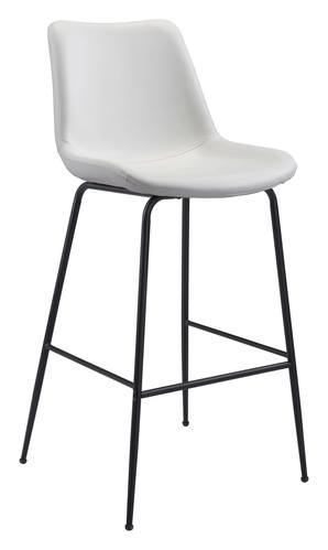 Byron Bar Chair White by Zuo Modern