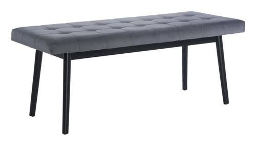 Tanner Bench Gray & Black by Zuo Modern