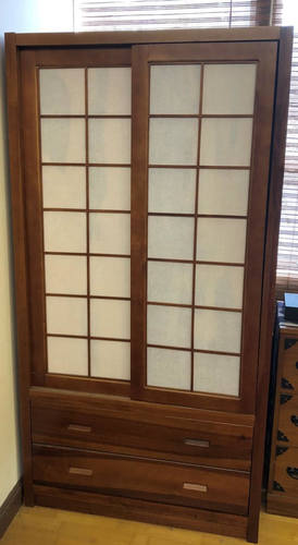 Japanese-Style Shoji Door Cabinet by Prestige