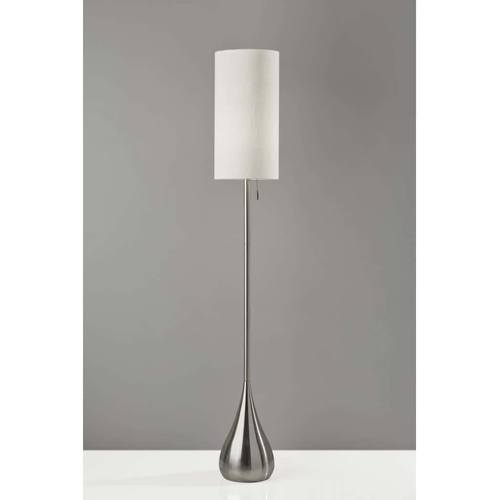 Christina Floor Lamp (Brushed Steel) by Adesso Furniture