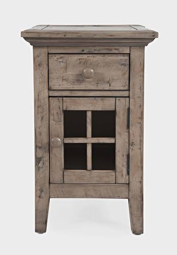 Rustic Shores Watch Hill Weathered Grey Power Chairside Table by Jofran Furniture